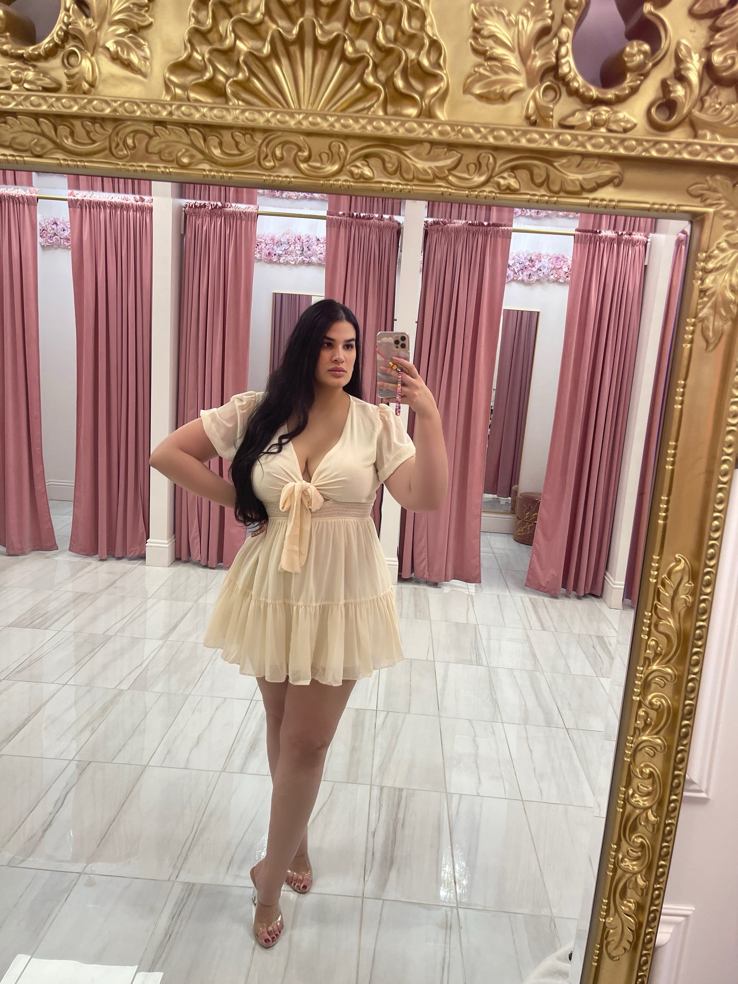 Noor Mini Dress - Cream