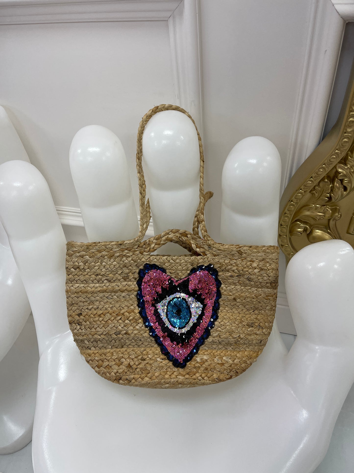 Eye Heart You Basket Bag