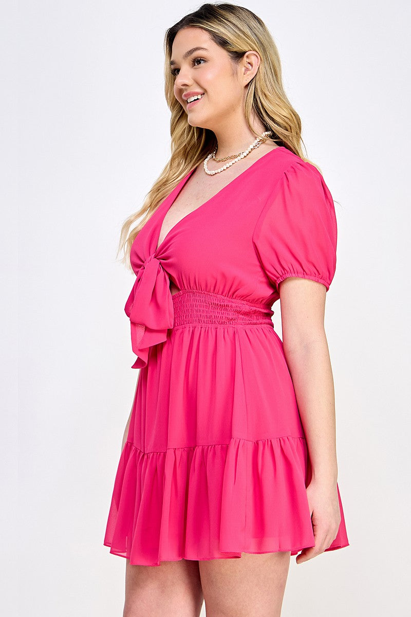 Noor Mini Dress - Fuchsia