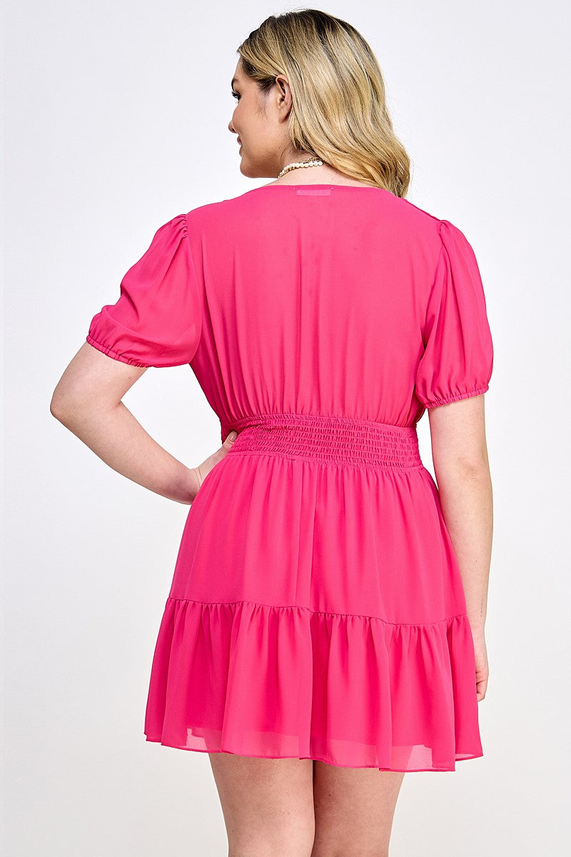 Noor Mini Dress - Fuchsia