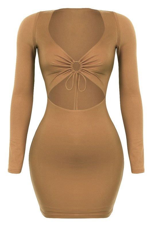 The Rosie Mini Dress - Mocha