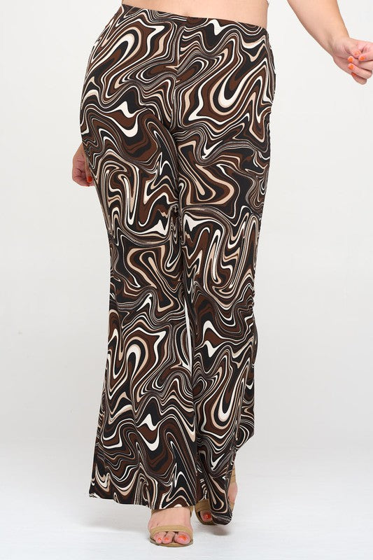 Wavy Print Pants