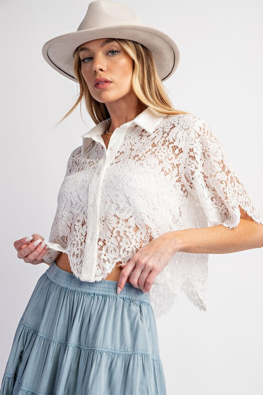 Christine Lace Crop Top