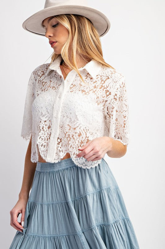 Christine Lace Crop Top