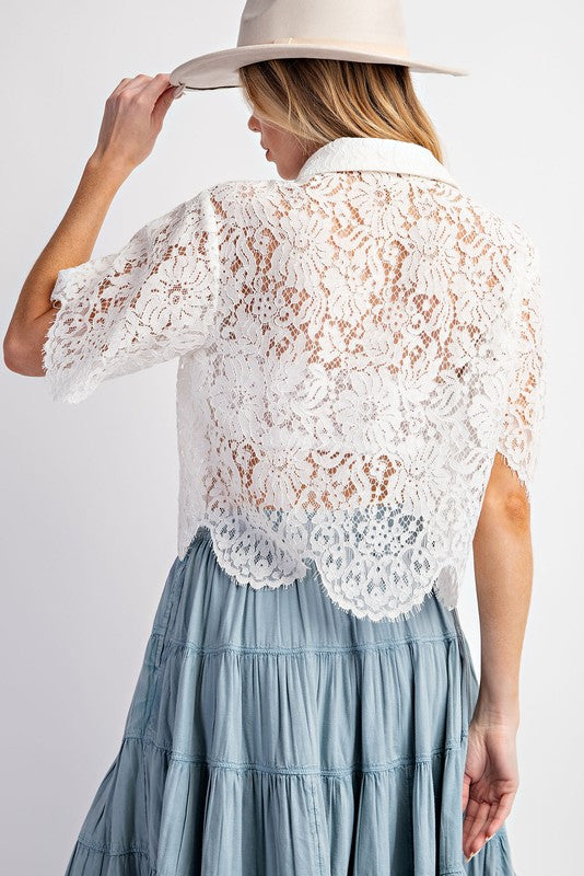 Christine Lace Crop Top