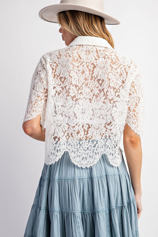 Christine Lace Crop Top