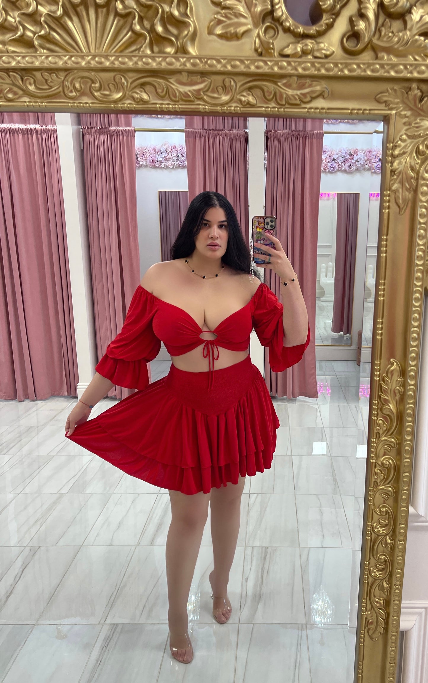Marilys Skirt Set - Red