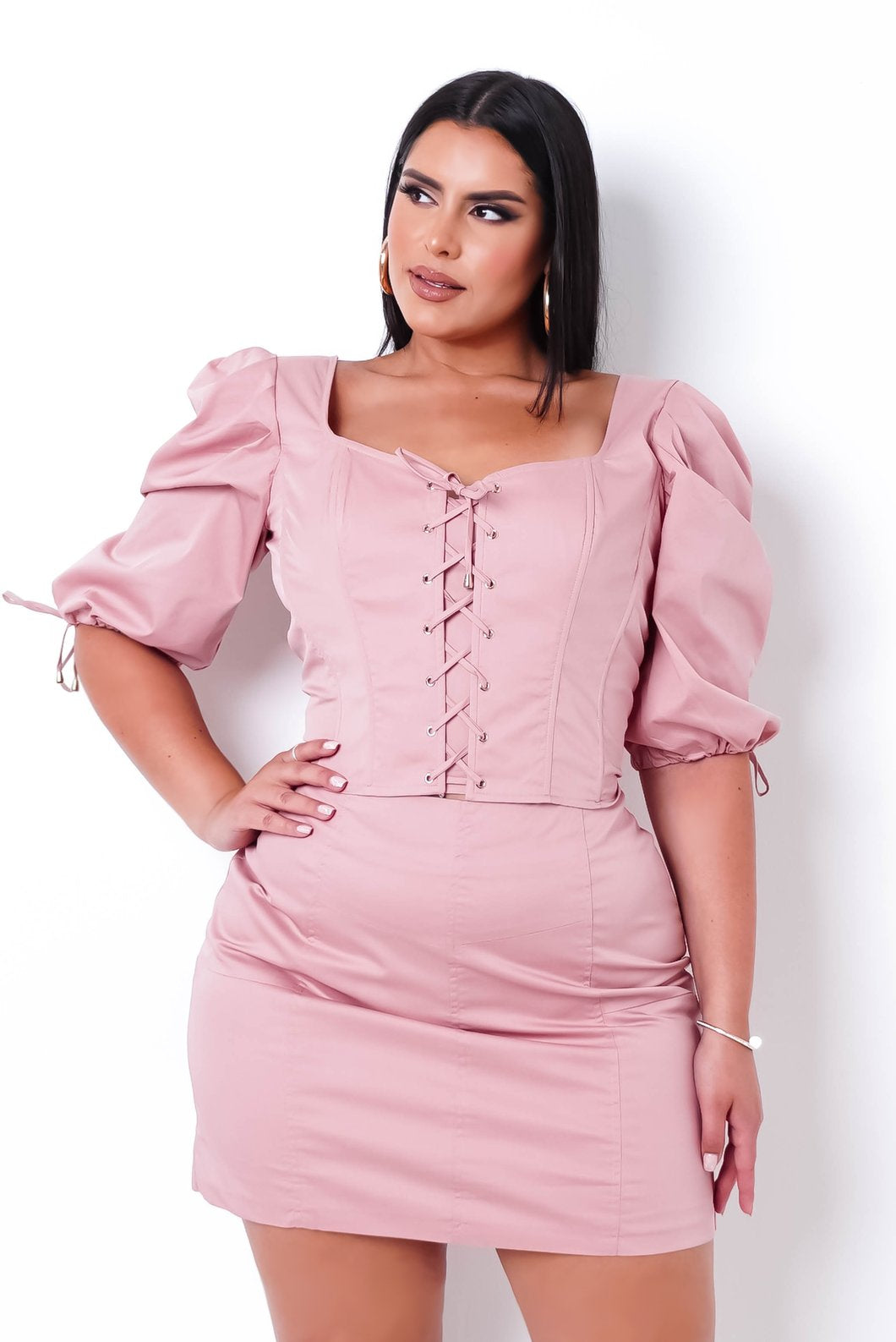 Bossy Babe Skirt Set - Pink