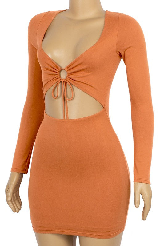 The Rosie Mini Dress - Rust