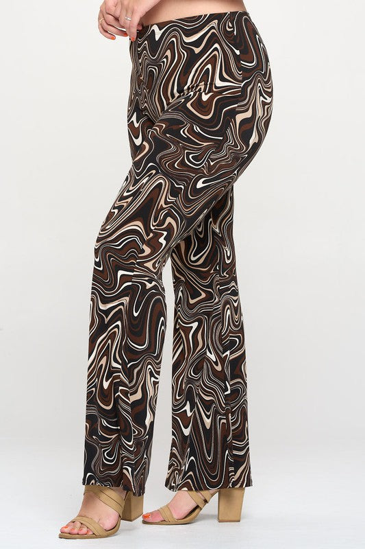 Wavy Print Pants