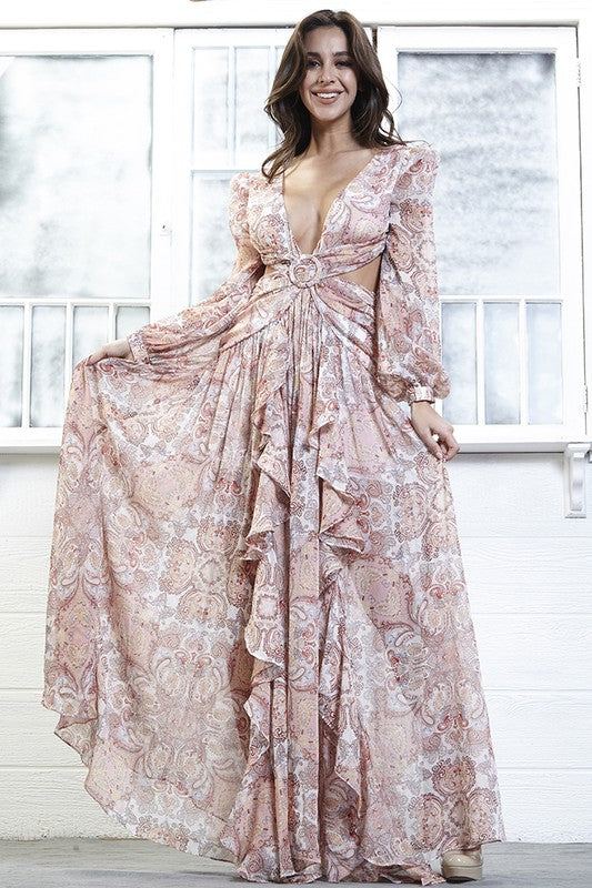 Boujee Maxi Dress - Pink