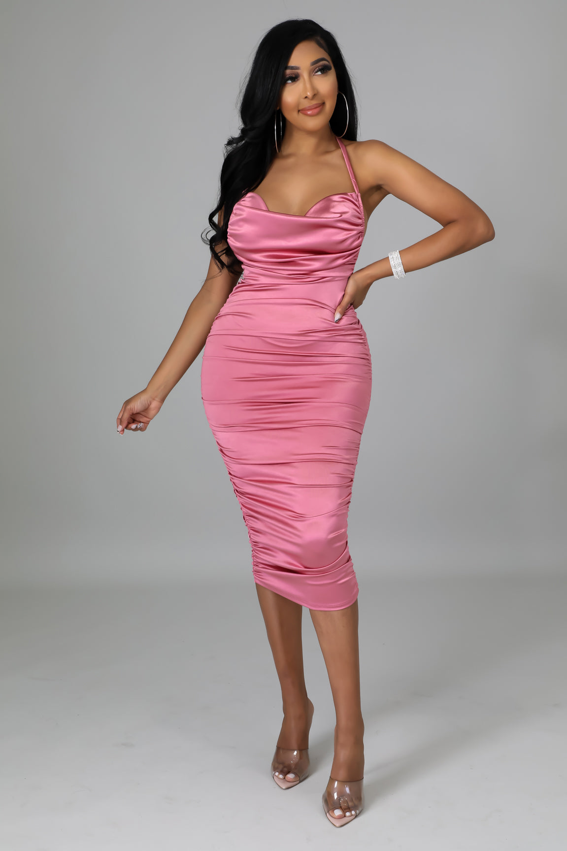 Cosita Rica Midi Dress -Mauve