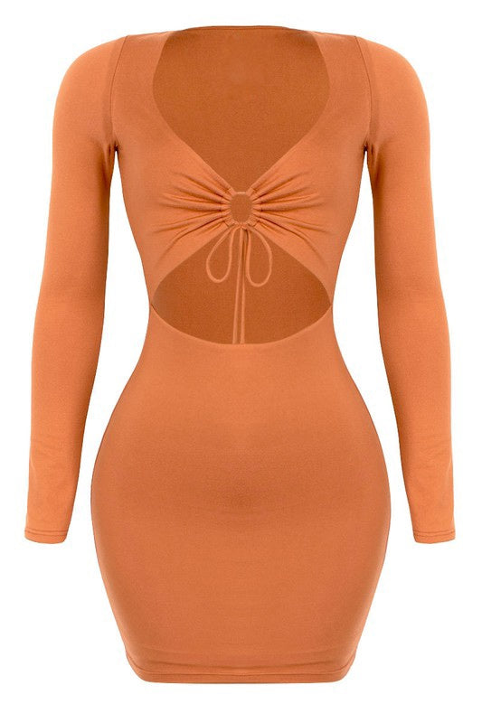 The Rosie Mini Dress - Rust
