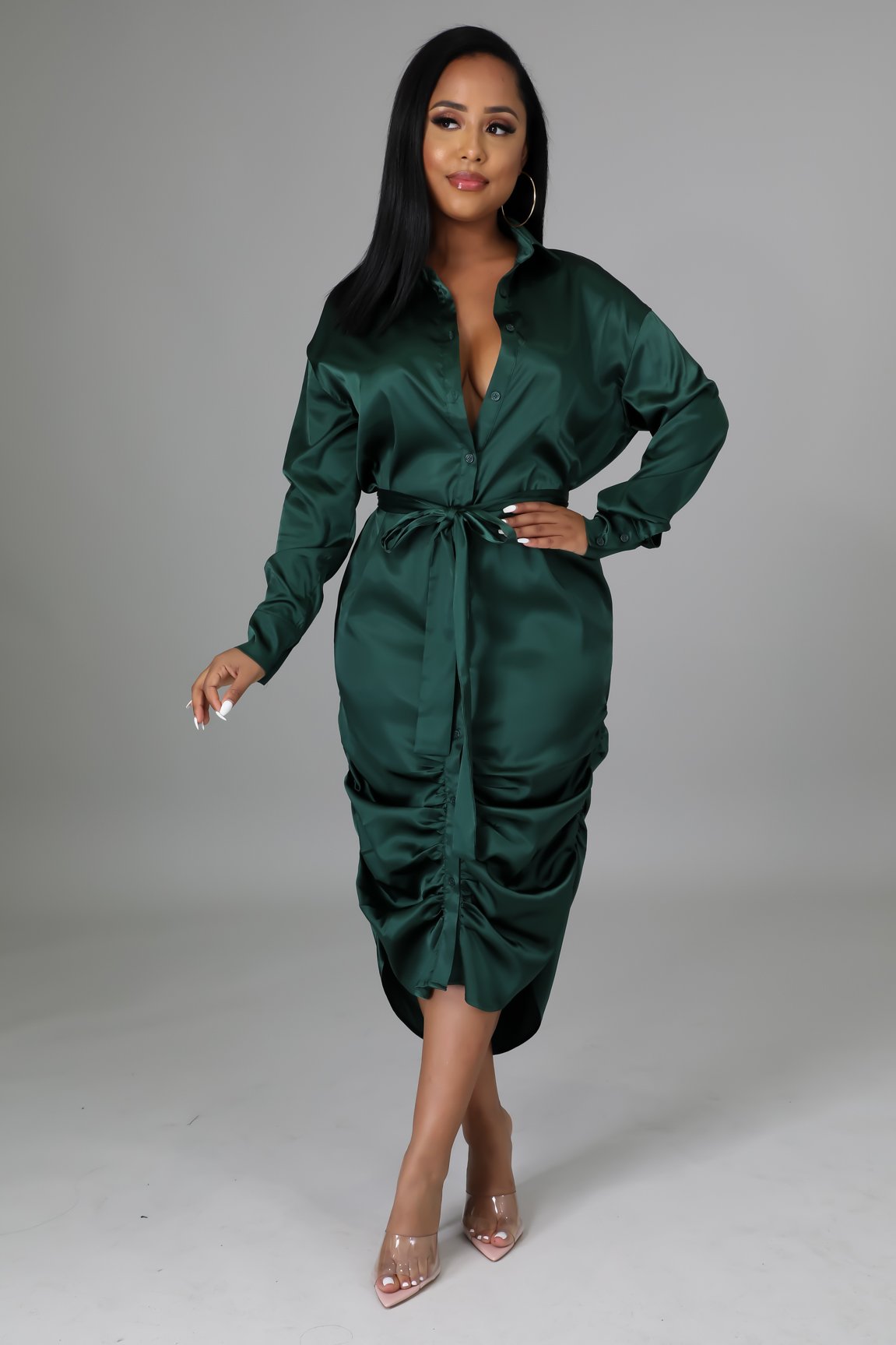 Cadbury Midi Dress - Green