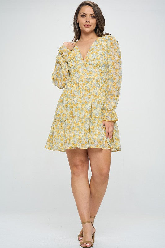 Gianna Mini Dress - Mustard