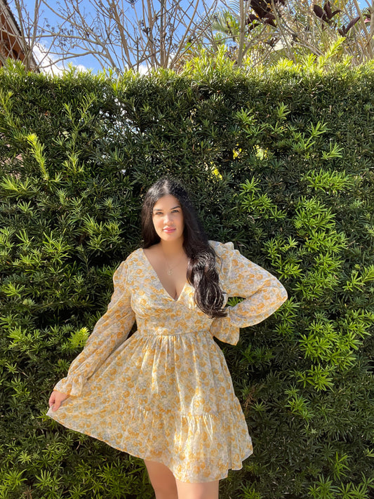 Gianna Mini Dress - Mustard