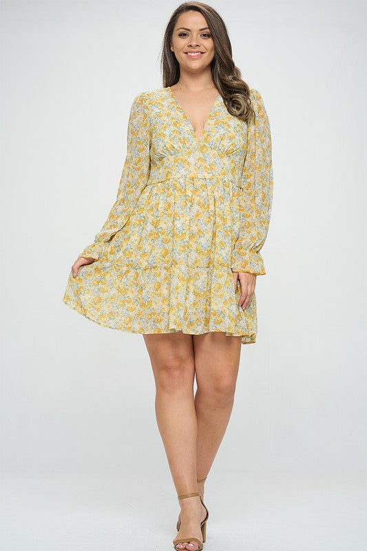 Gianna Mini Dress - Mustard