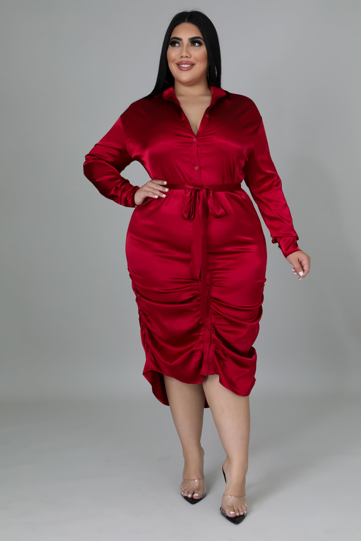 Cadbury Midi Dress - Burgundy