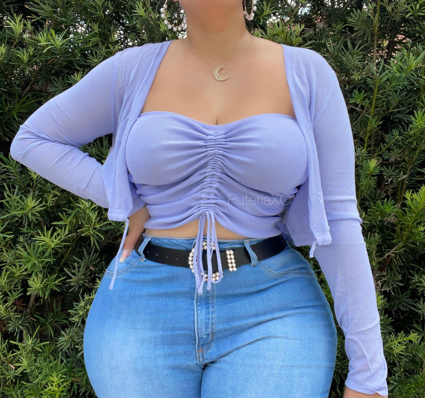Miel de Güira Sweater Top - Lavender